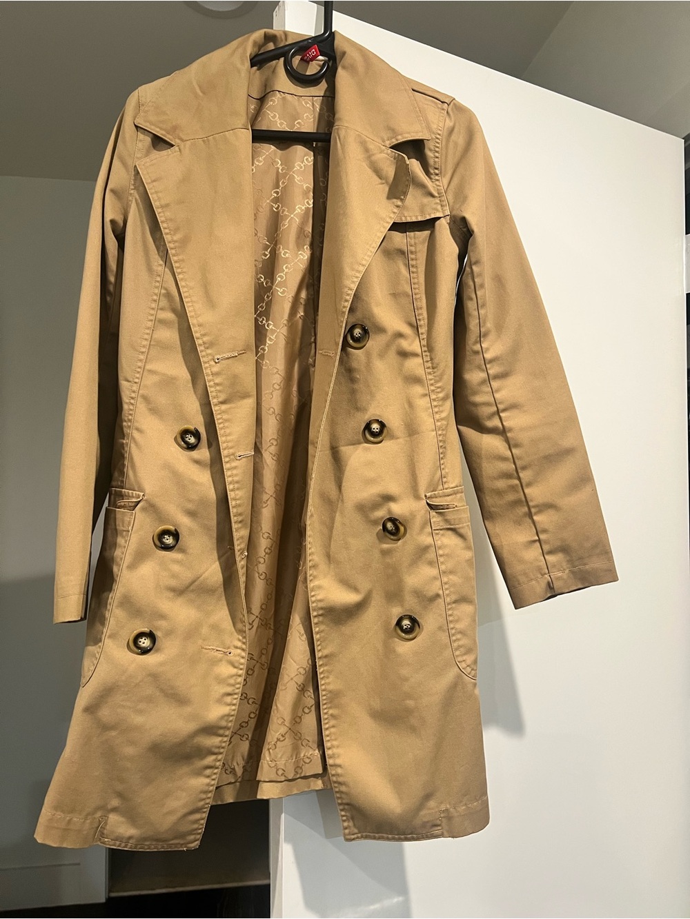 H&M Camel Double-Breasted Trench Coat